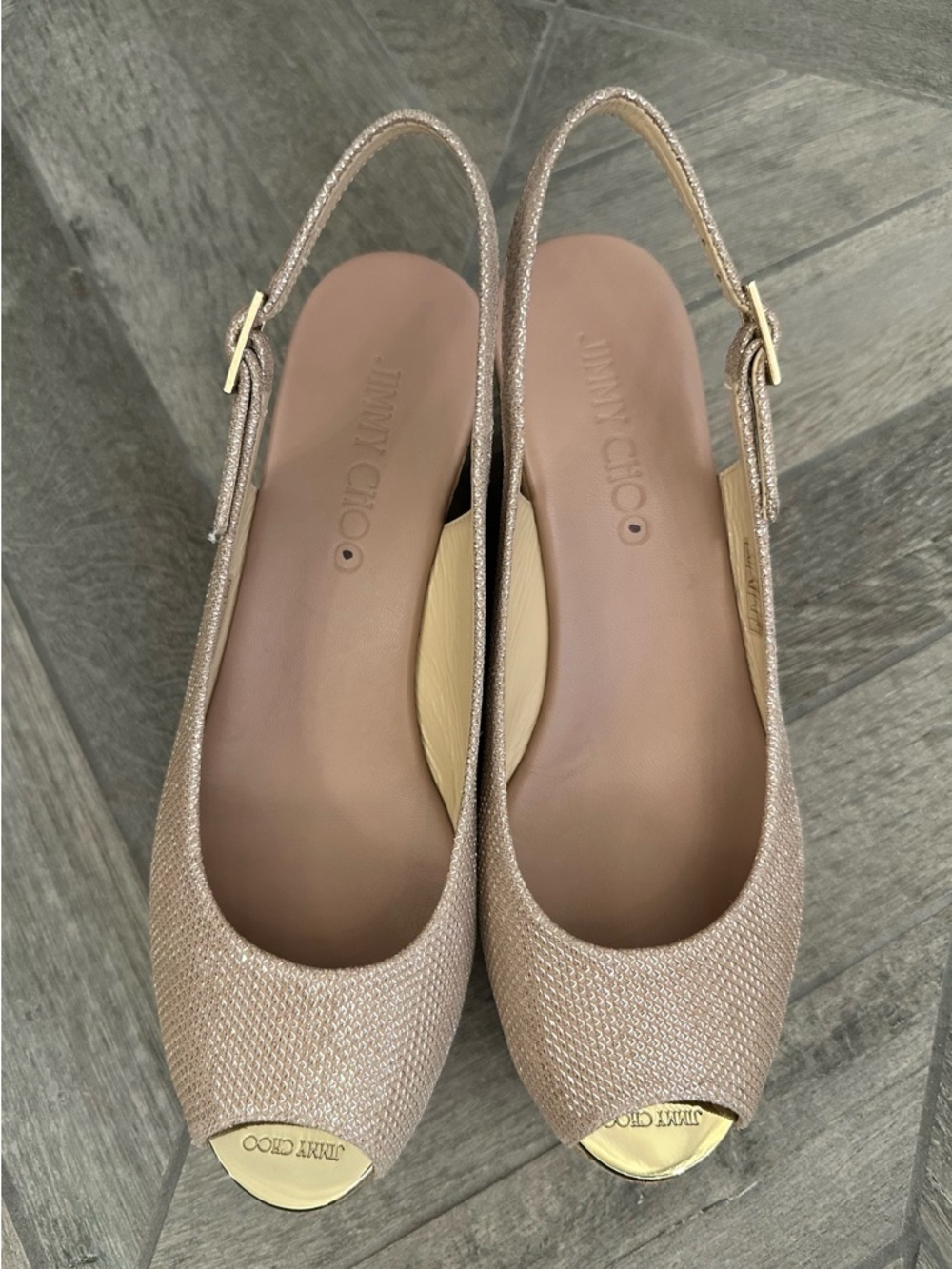 Jimmy Choo Sandals with Subtle Shimmer